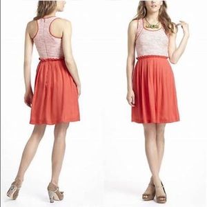 Hunter Dixon Anthropologie pink tweed dress size 0